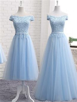 Picture of Pretty Light Blue Party Dresses, Charming Blue Bridesmaid Dresses , Party Dresses